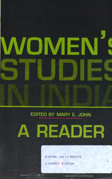 Women's studies in India : a reader by Mary E John