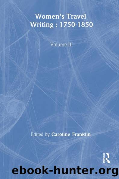 Womens Travel Writing 1750-185 by Caroline Franklin