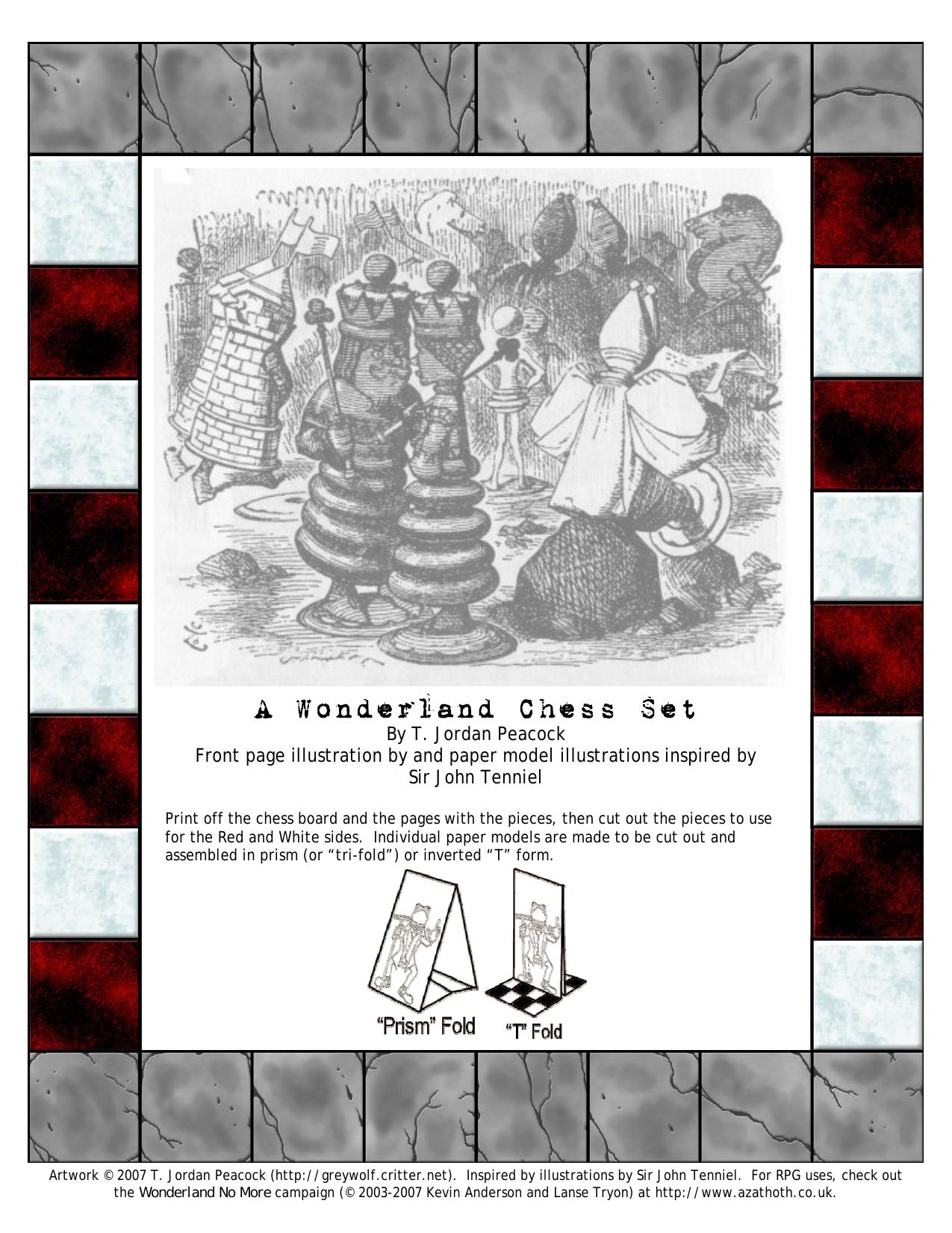 Wonderland Chess Set by Jordan Peacock