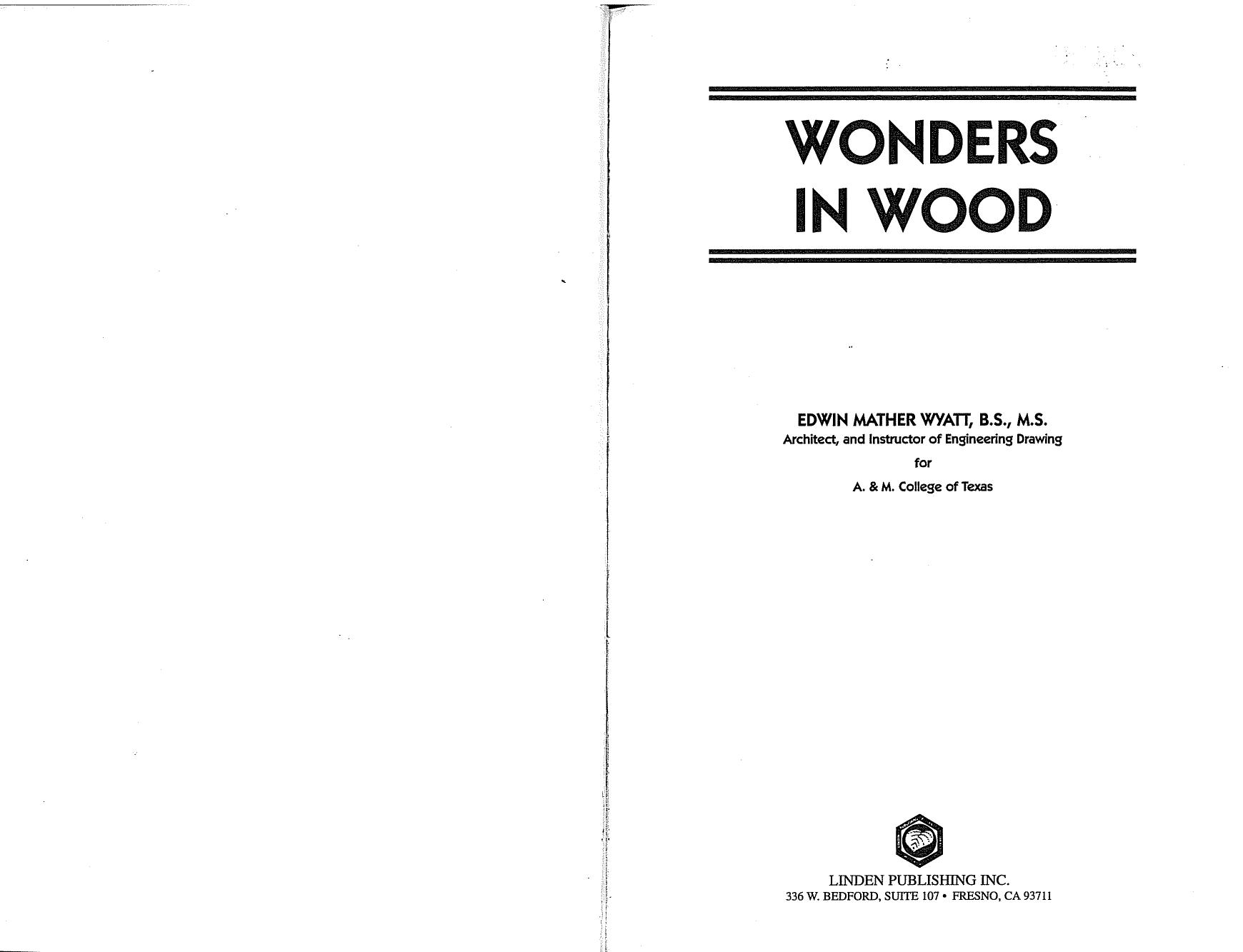 Wonders in Wood by Unknown