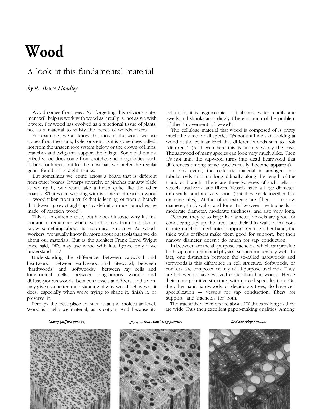 Wood by R. Bruce Hoadley