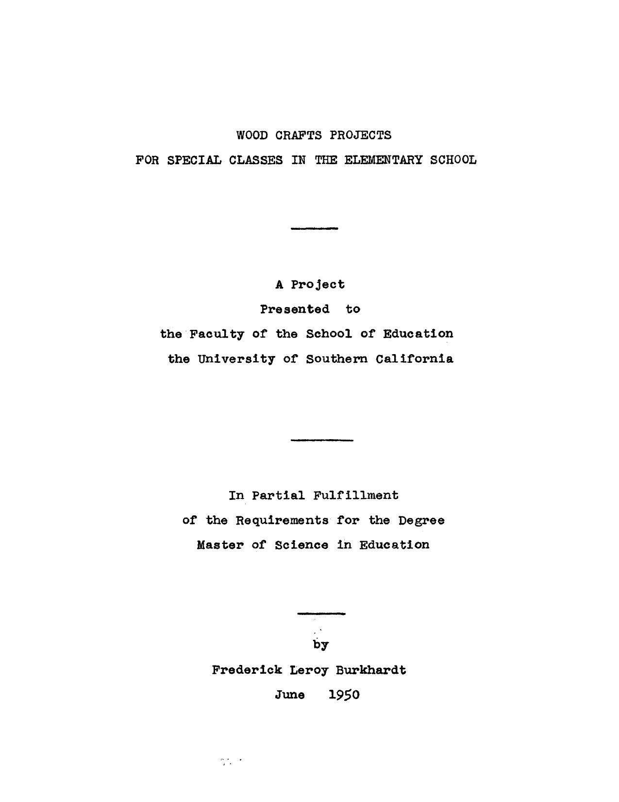 Wood crafts projects for special classes in the elementary school by Burkhardt Frederick Leroy