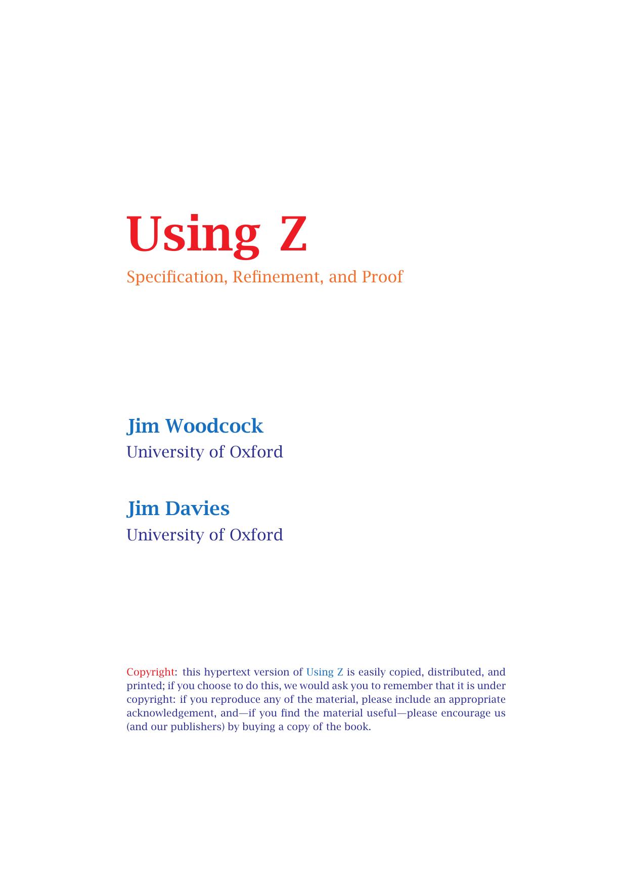 Woodcock, Davies. Using Z (free web version, 1999)(O)(407s) CsPl by unknow