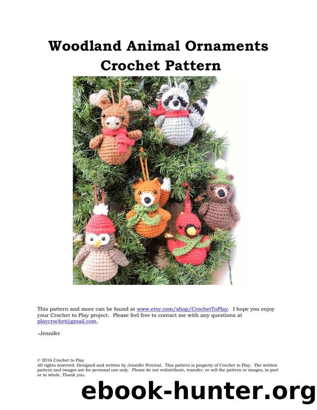 Woodland Animal Ornaments Crochet Pattern by Owner