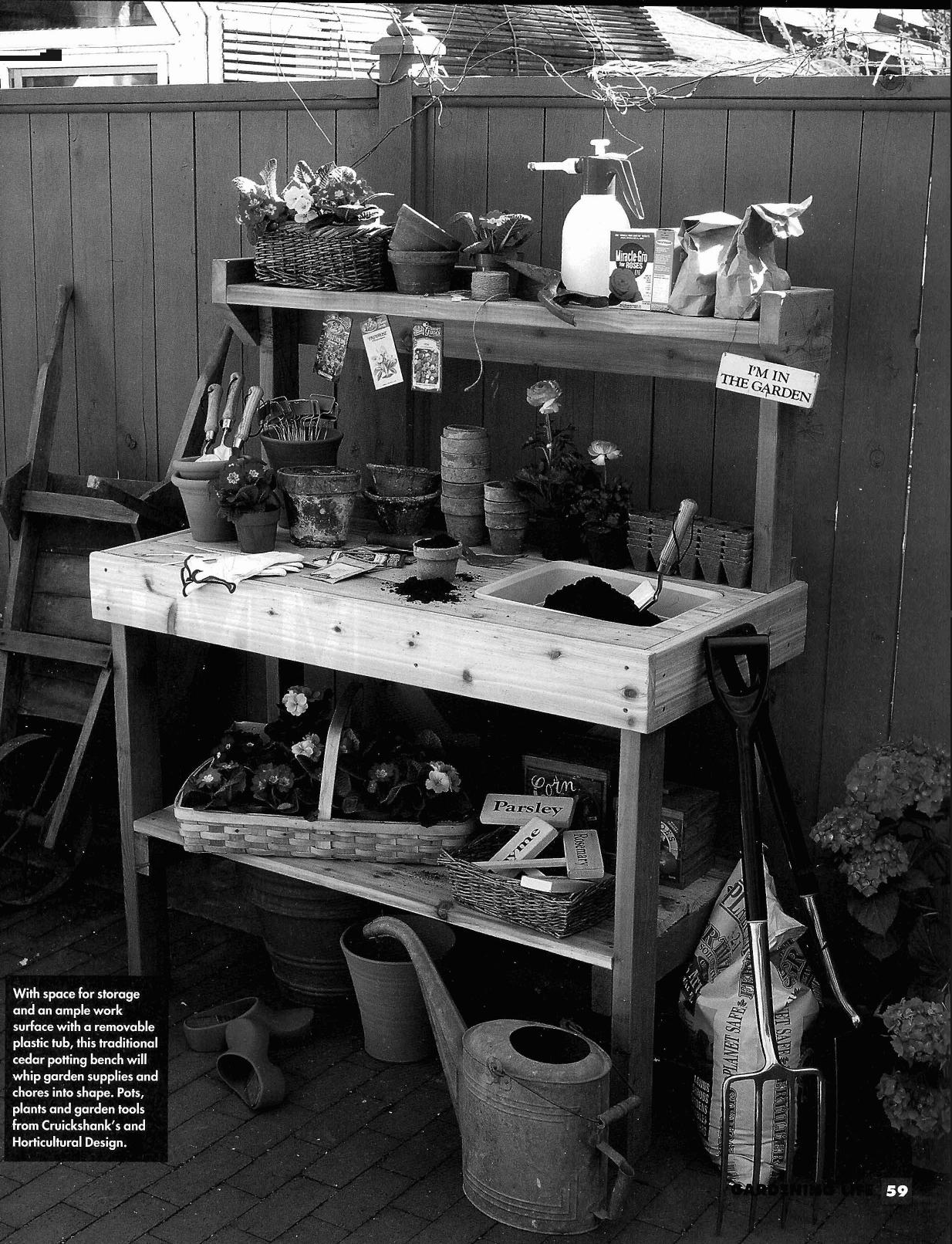 Woodworking Plans by Cedar Potting Bench Plans