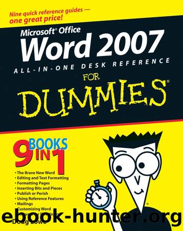 Word 2007 All-in-One Desk Reference For Dummies by Doug Lowe