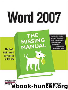 Word 2007 The Missing Manual by Chris Grover