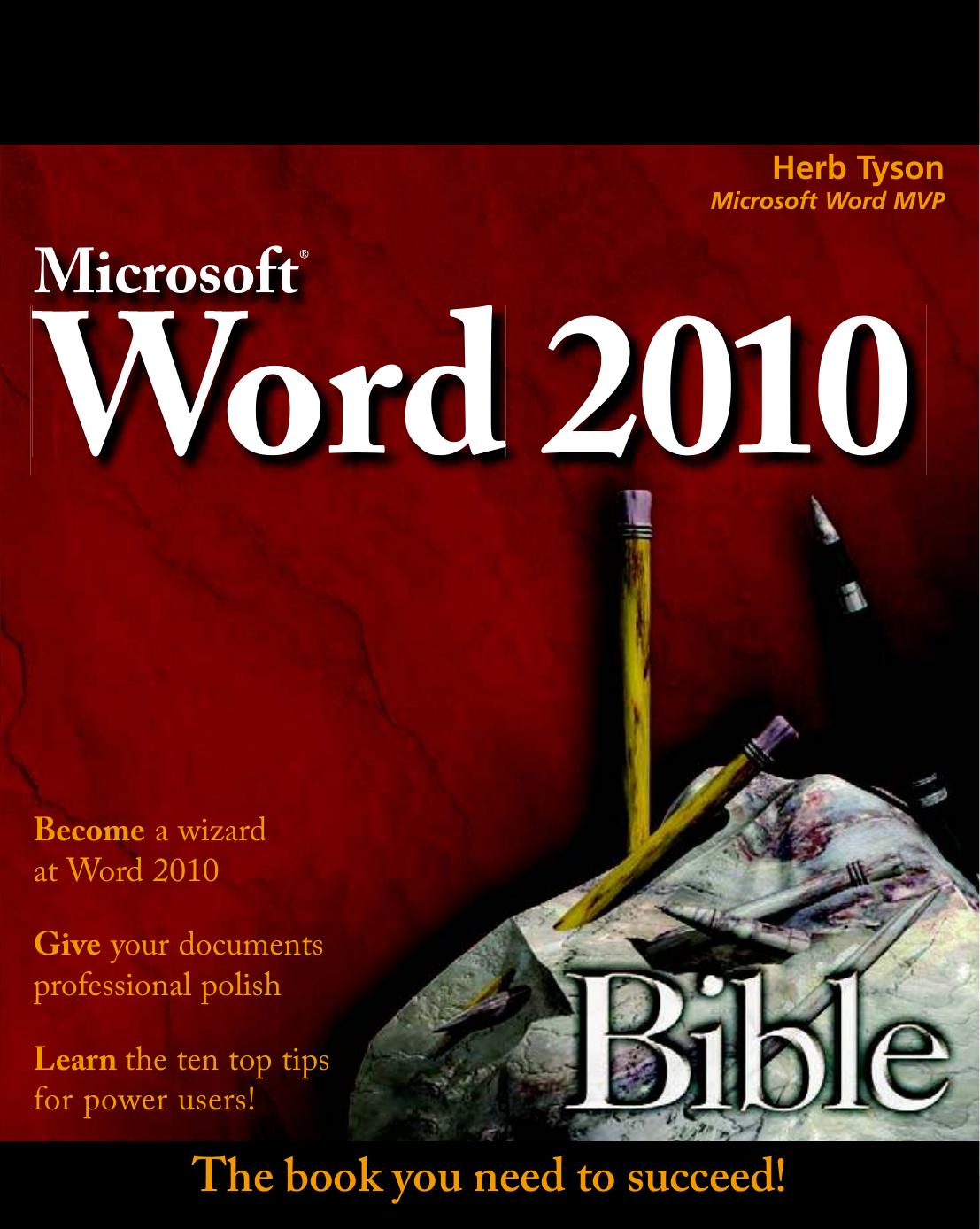 Word 2010 Bible by Herb Tyson