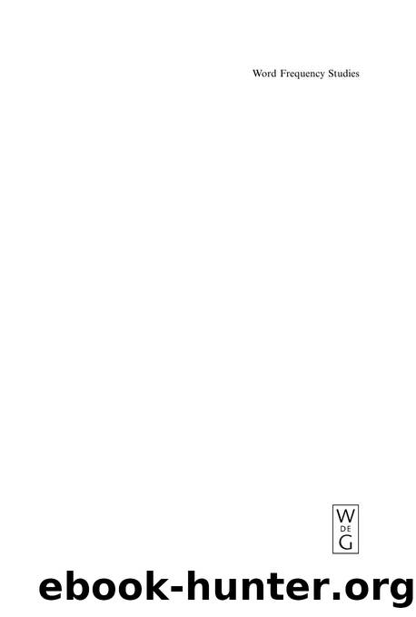 Word Frequency Studies by unknow