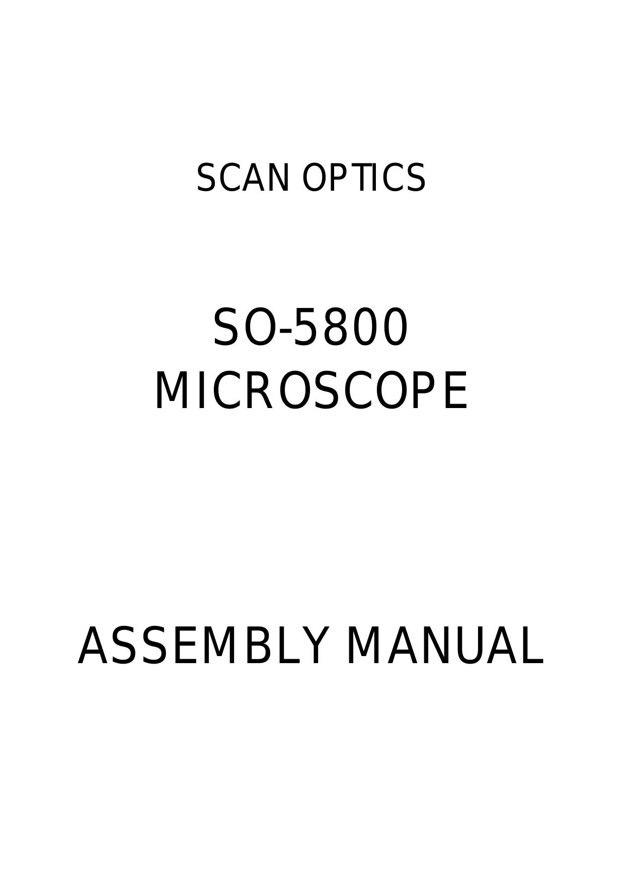 Word Pro - SO-5800 Assembly Manual.PDF by Administrator