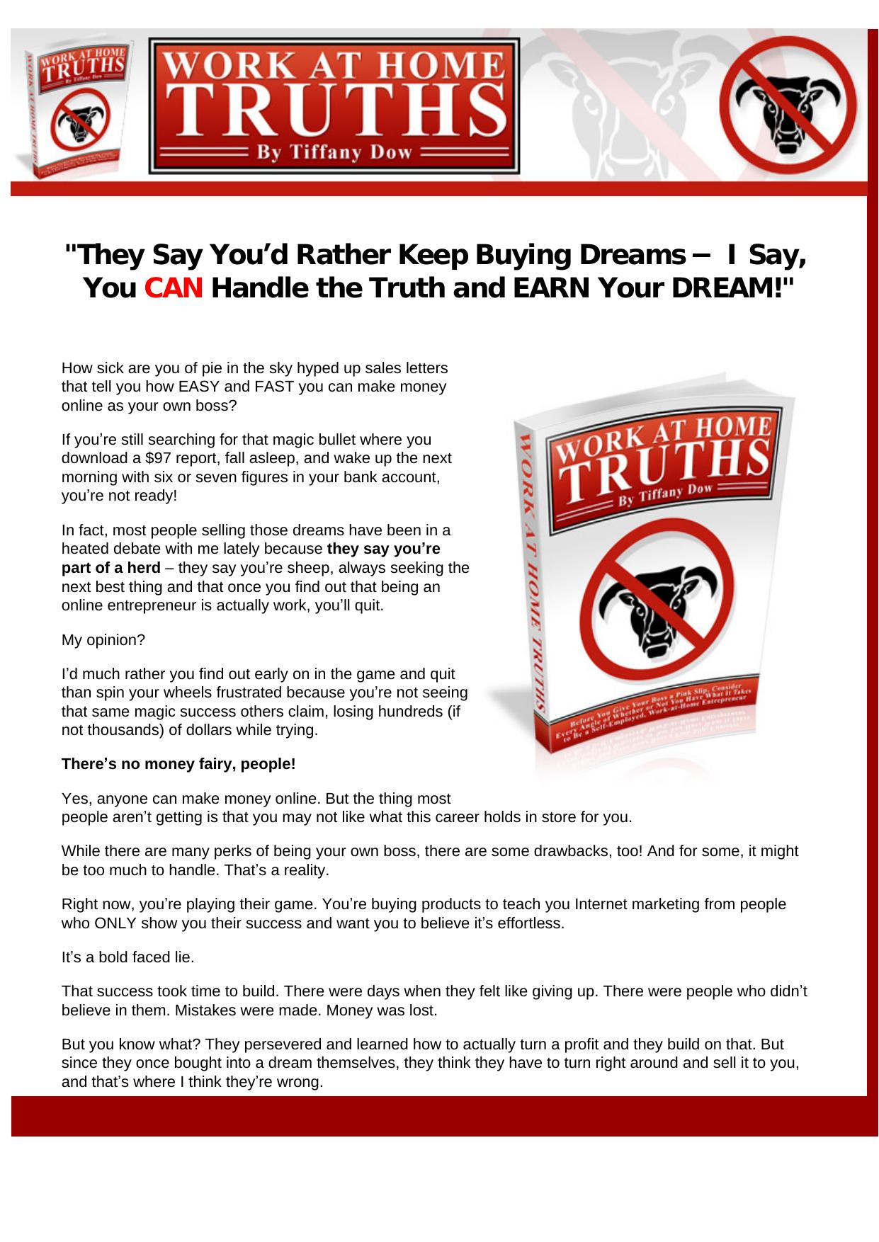 Work At Home Truths. by Best of Kuszter's Collection