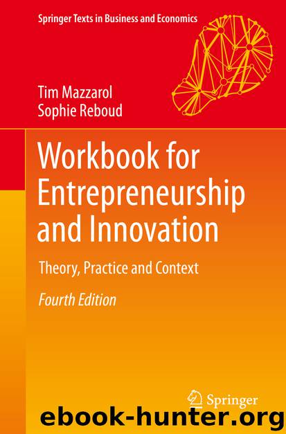 Workbook for Entrepreneurship and Innovation by Tim Mazzarol & Sophie Reboud