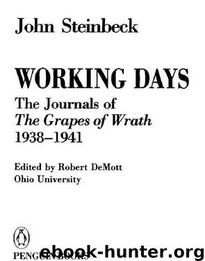 Working Days by STEINBECK JOHN