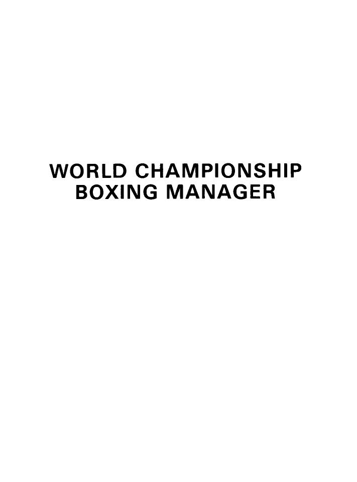 World Championship Boxing Manager (1990) by Unknown