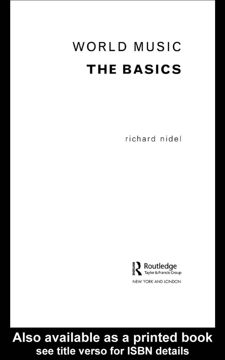 World Music: The Basics by richard nidel