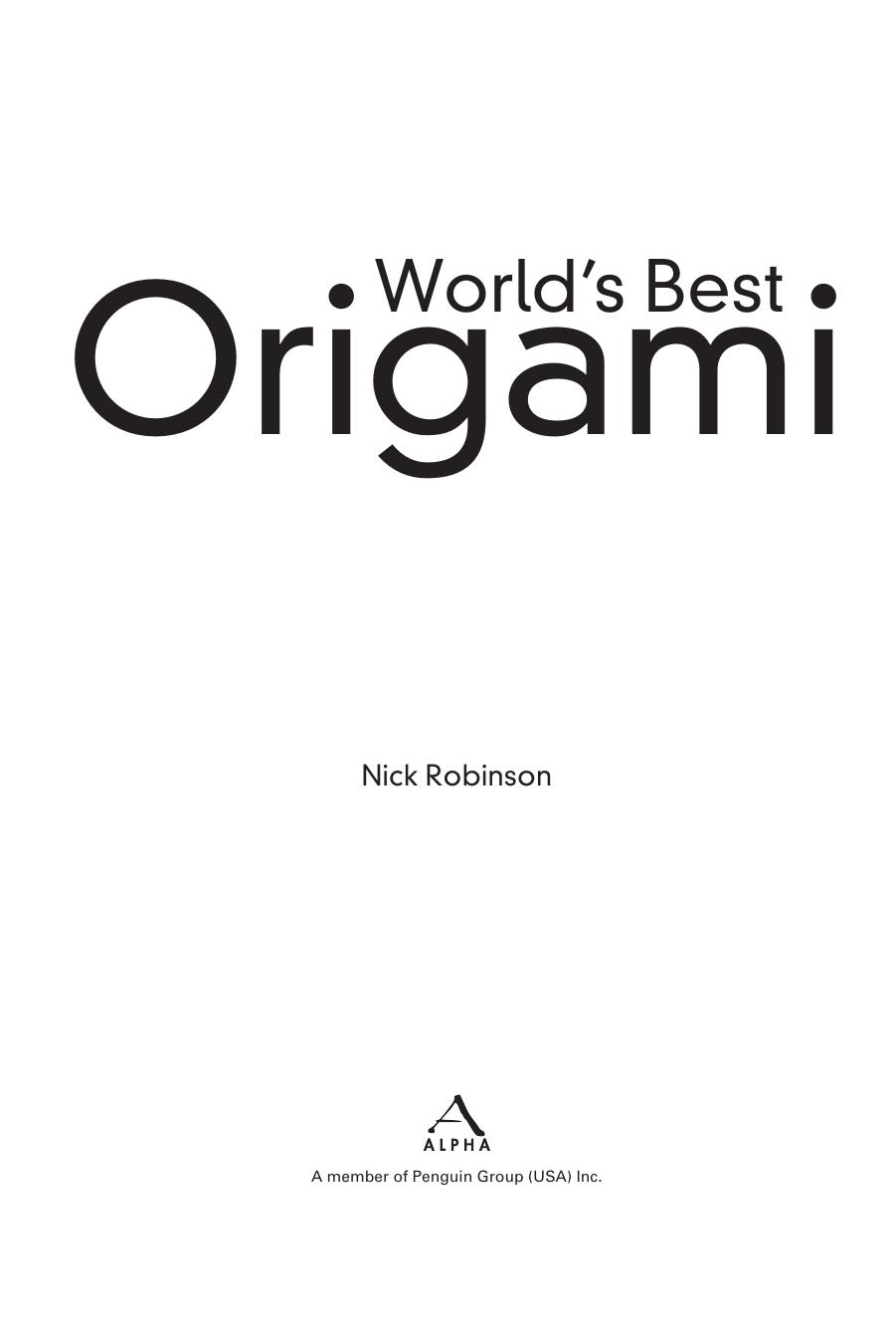 World's Best Origami by Nick Robinson