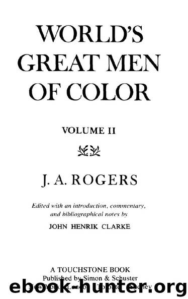 World’s Great Men of Color by J. A. Rogers