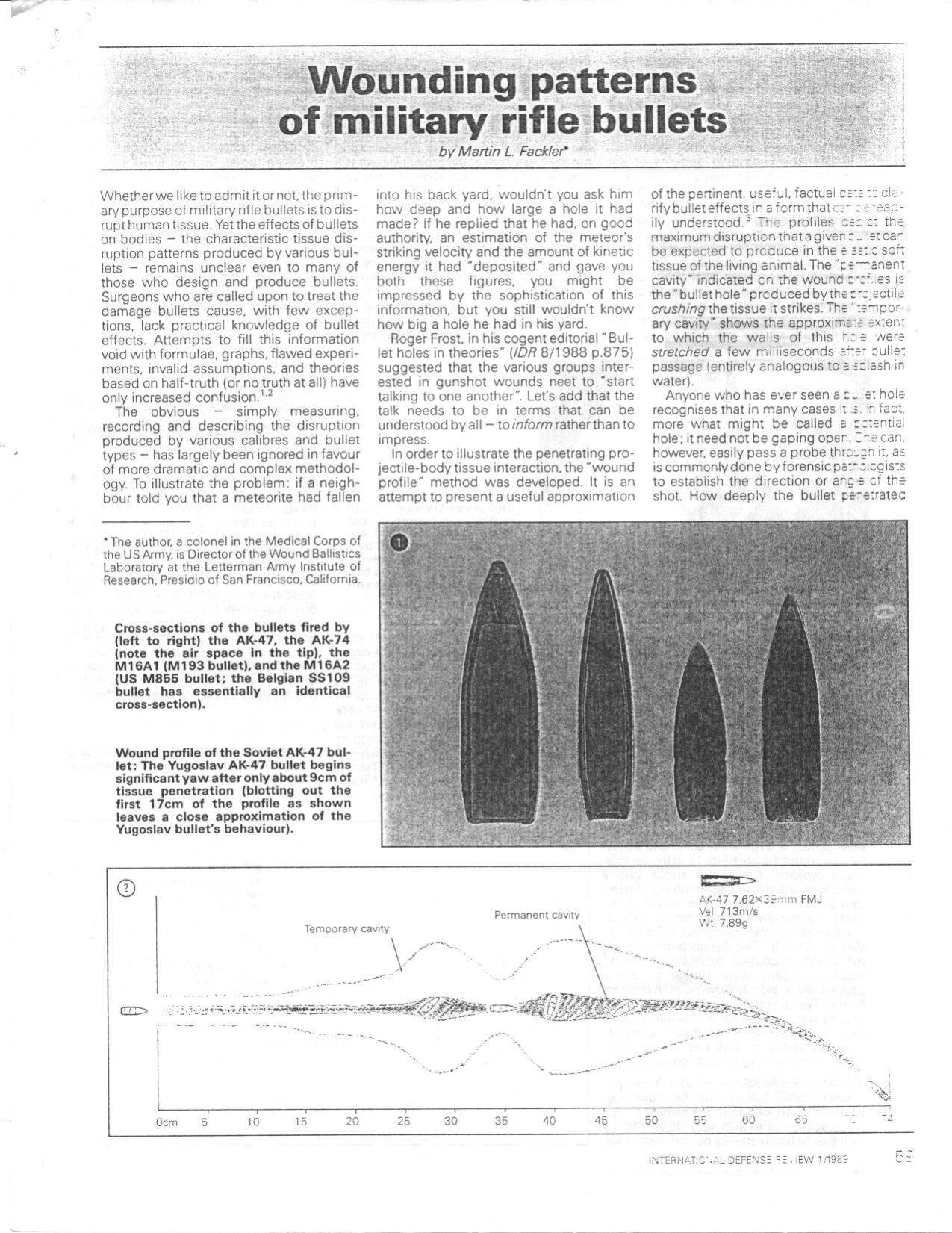 Wounding Patterns -- Military Rifles (Useful for Wound Debridement and Treatment) by unknow