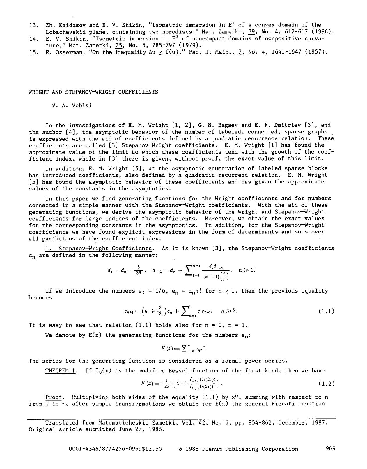 Wright and Stepanov-Wright coefficients by Unknown