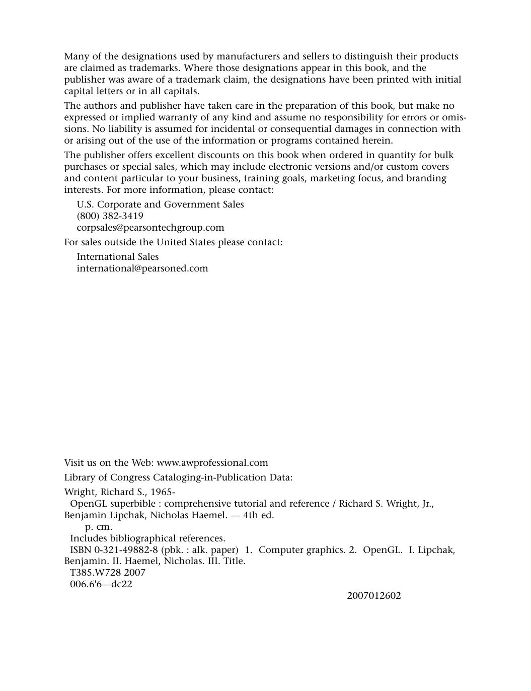 Wright by OpenGL SuperBible 4e
