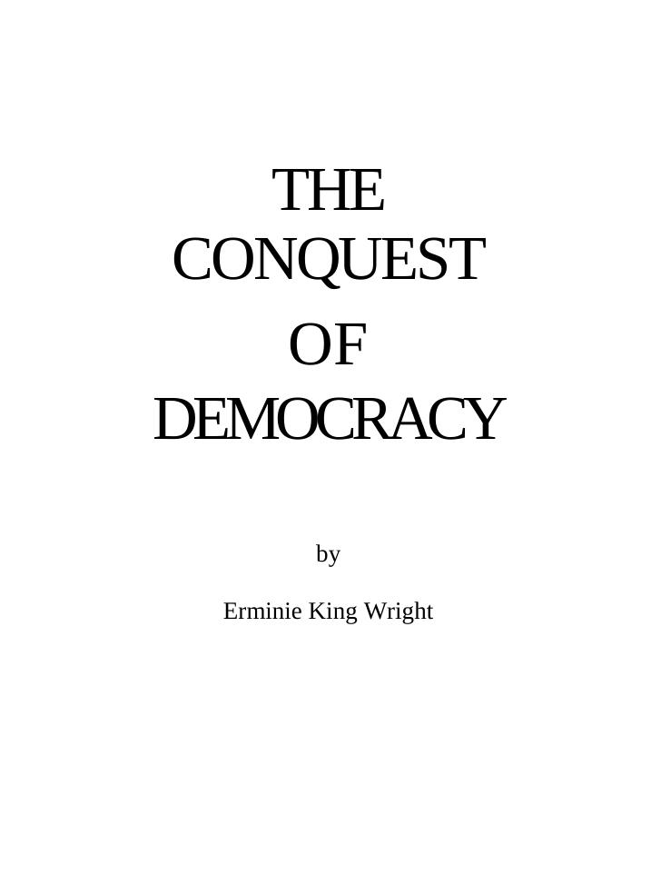 Wright by The Conquest of Democracy (1960)