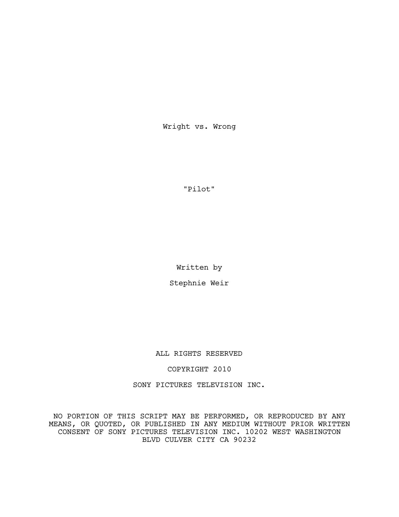 Wright vs. Wrong 2410 Revised Title Page by Unknown