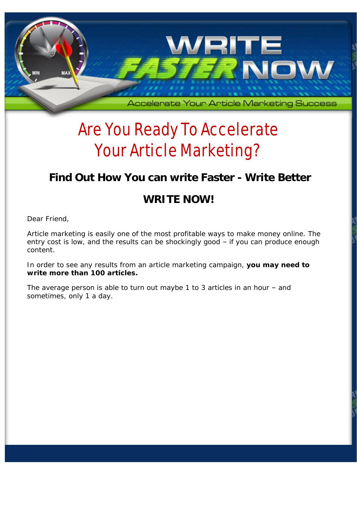 Write Faster Now. by Best of Kuszter's Collection