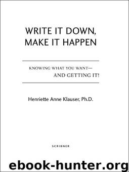 Write It Down Make It Happen by Klauser Henriette Anne