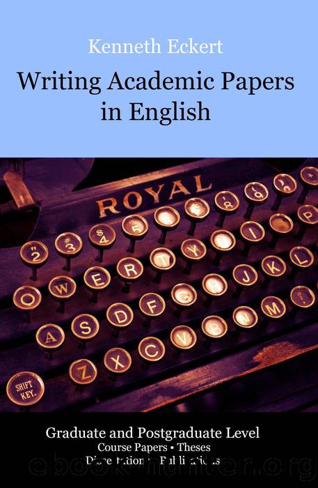 Writing Academic Papers in English by Ken Eckert