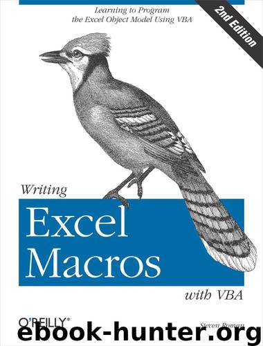 Writing Excel Macros with VBA by Steven Roman PhD