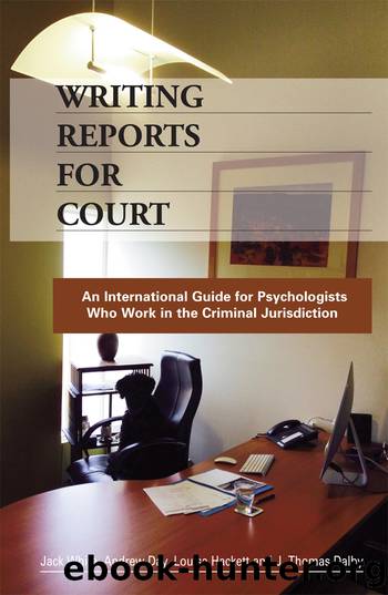 Writing Reports for Court by White Jack;Day Andrew;Hackett Louisa;Dalby J. Thomas;