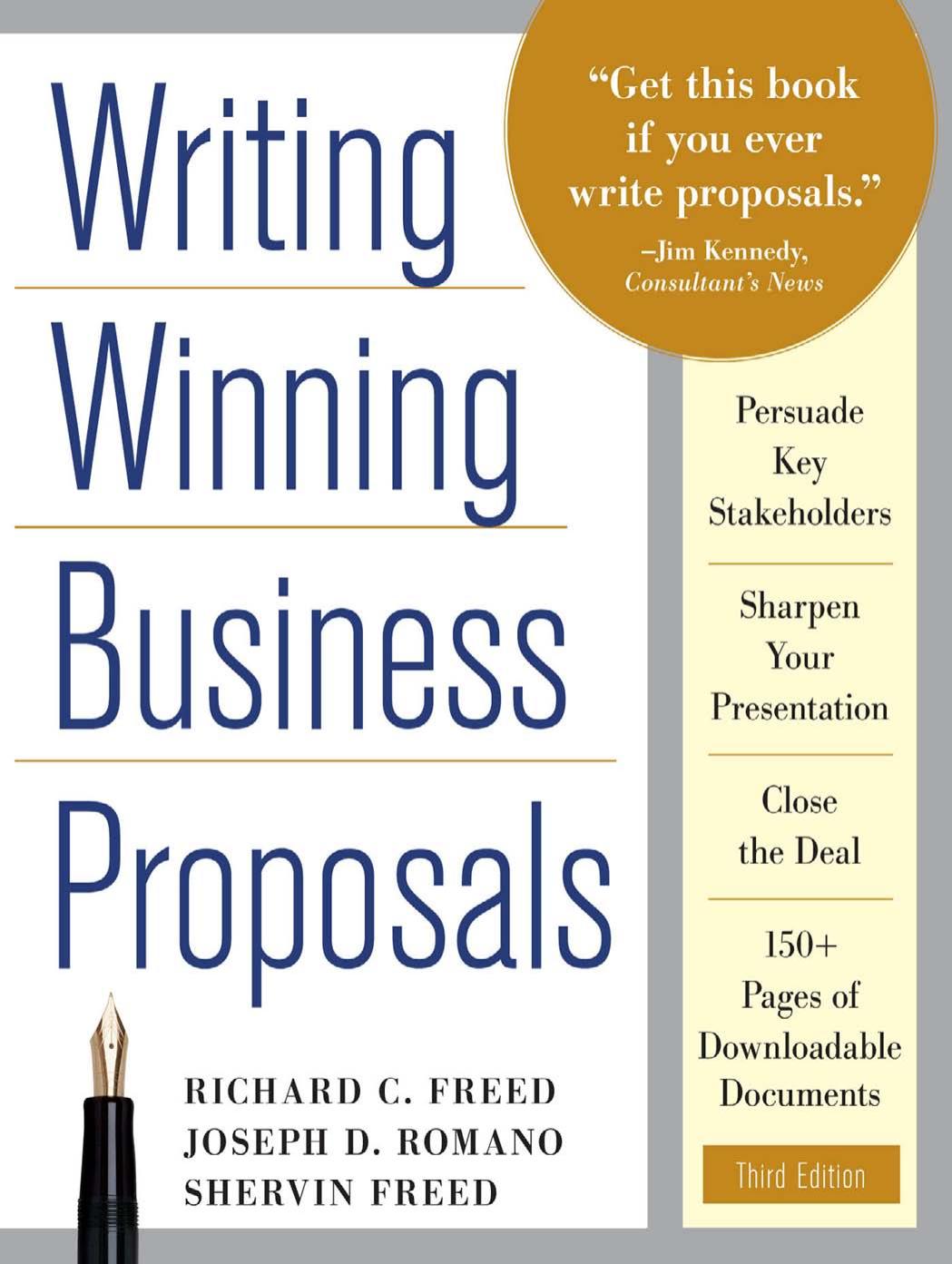 Writing Winning Business Proposals by Richard Freed Shervin Freed Joe Romano