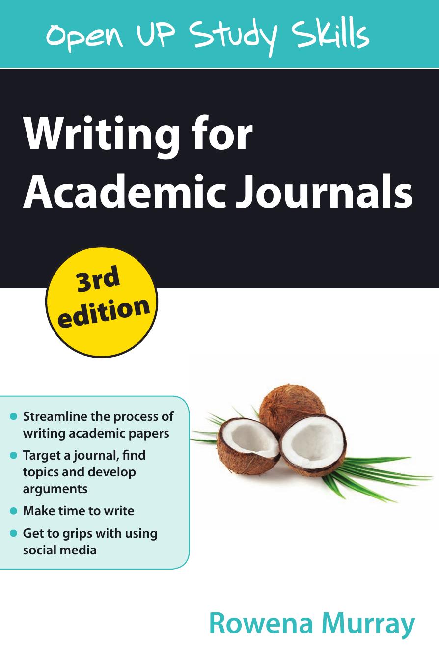 Writing for Academic Journals by Rowena Murray