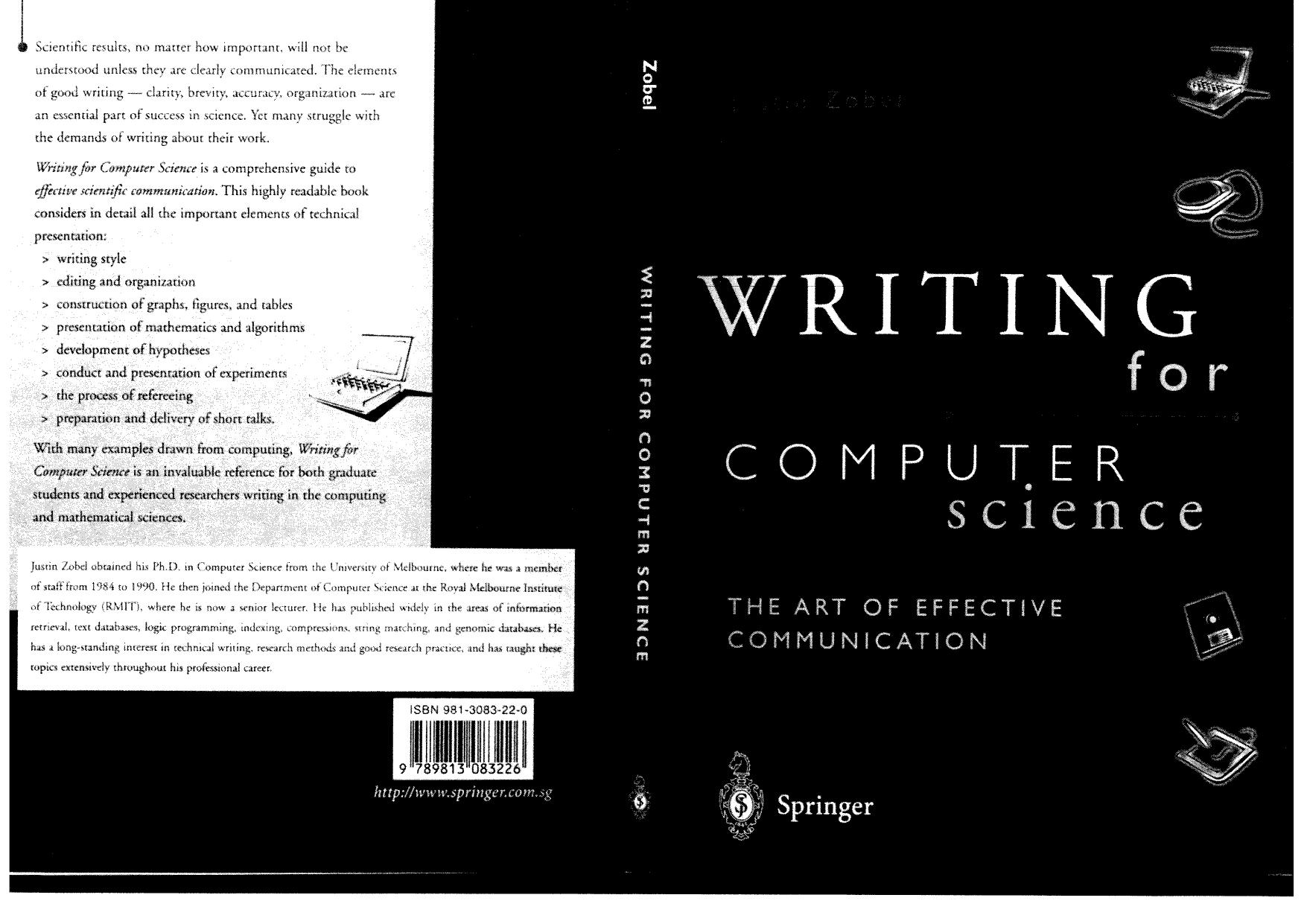 Writing for Computer Science by Justin Zobel