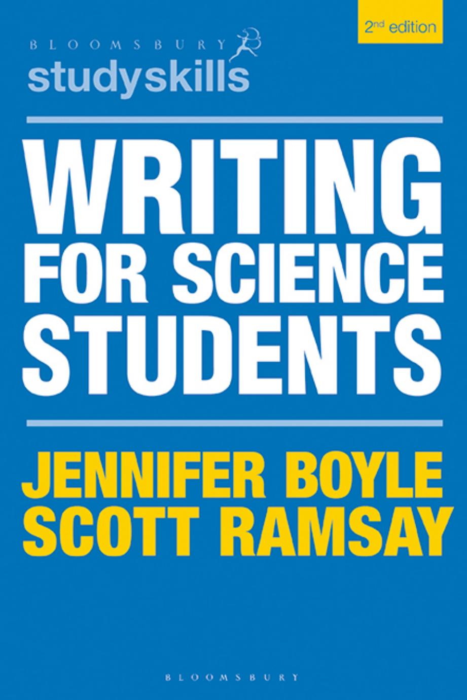 Writing for Science Students by Jennifer Boyle Scott Ramsay