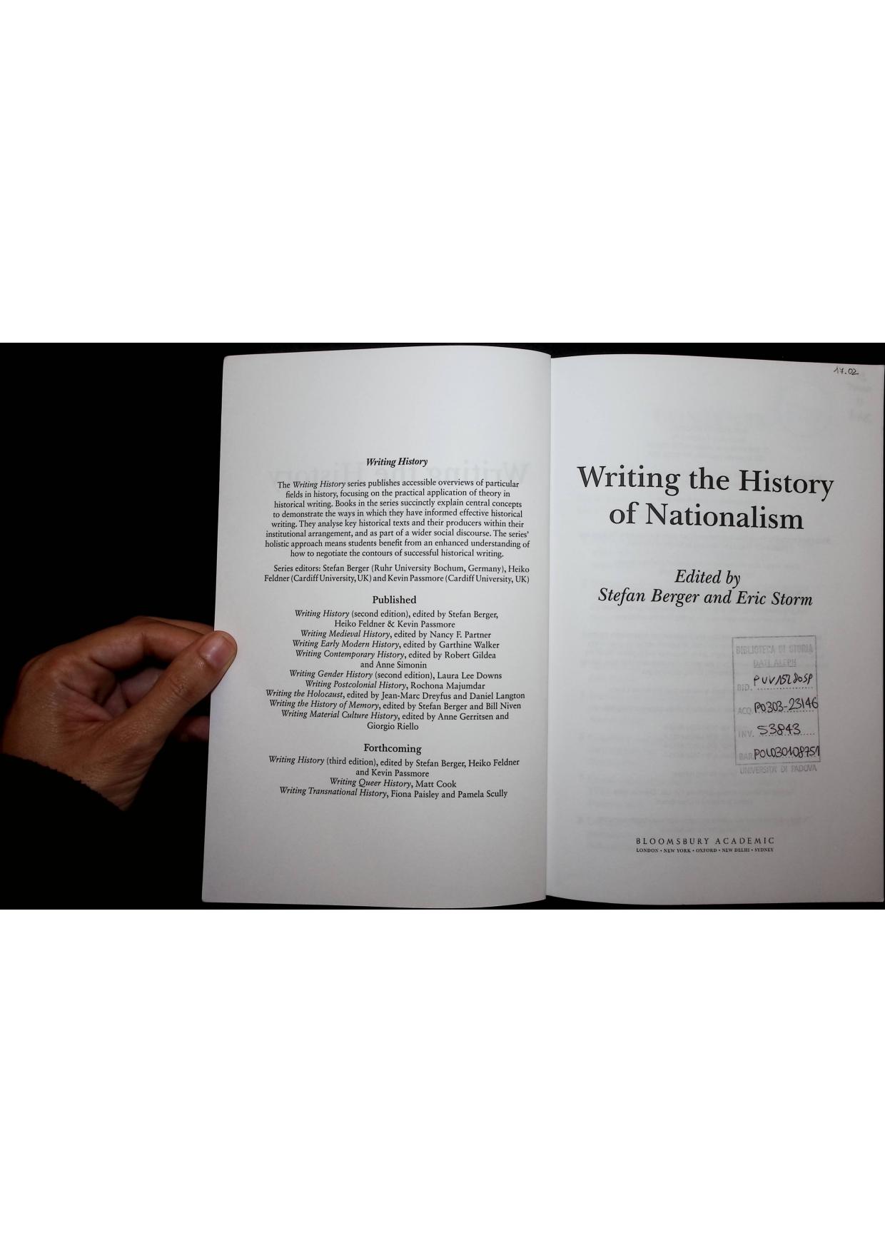 Writing the History of Nationalism by Stefan Berger (editor) Eric Storm (editor)