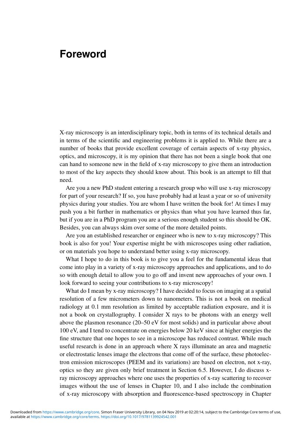 X-Ray Microscopy by Chris Jacobsen