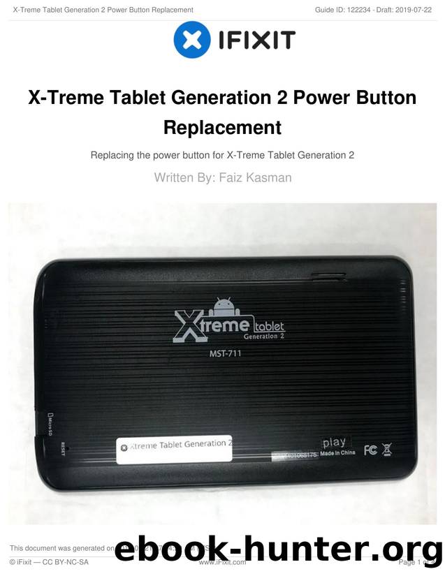 X-Treme Tablet Generation 2 Power Button Replacement by Unknown