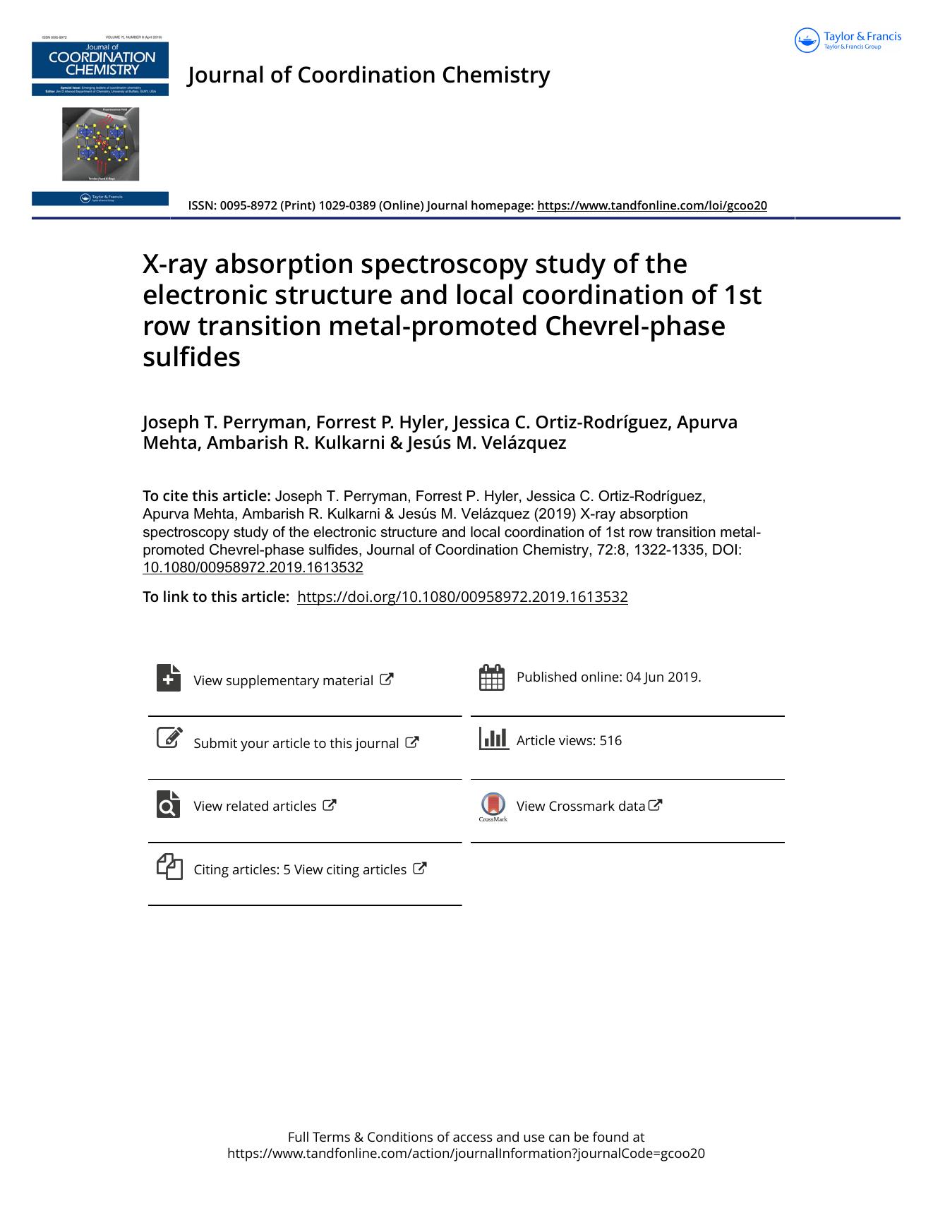 X-ray absorption spectroscopy study of the electronic structure and local coordination of 1st row transition metal-promoted Chevrel-phase sulfides by unknow