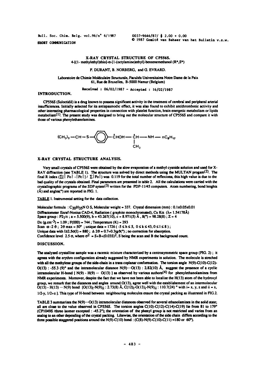 XRay Crystal Structure of CP556S. 4[(1 Methylethyl)thio][1(Octylamino)Ethyl]Benzenemethanol (R, S) by Unknown