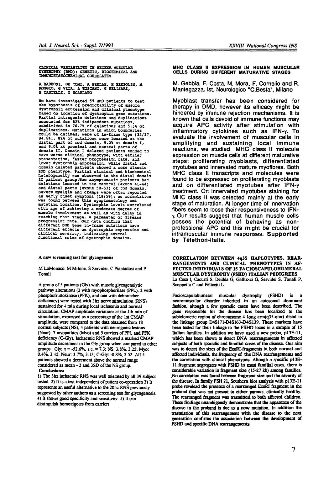 XXVIII National Congress of the Italian Neurological Society by Unknown