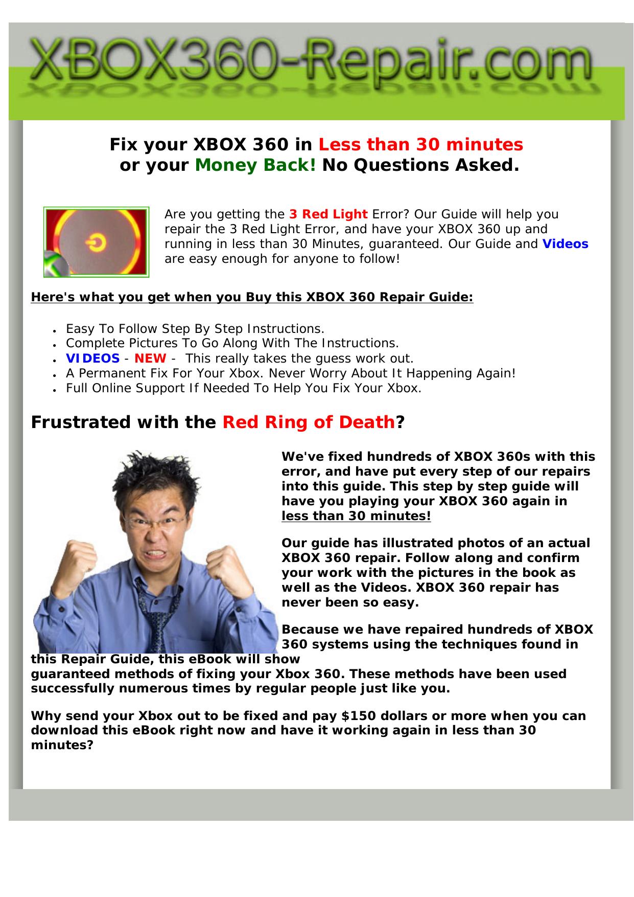 Xbox 360 Repair Guide - Off The Charts Coversions W- Google And Yahoo. by Best of Kuszter's Collection