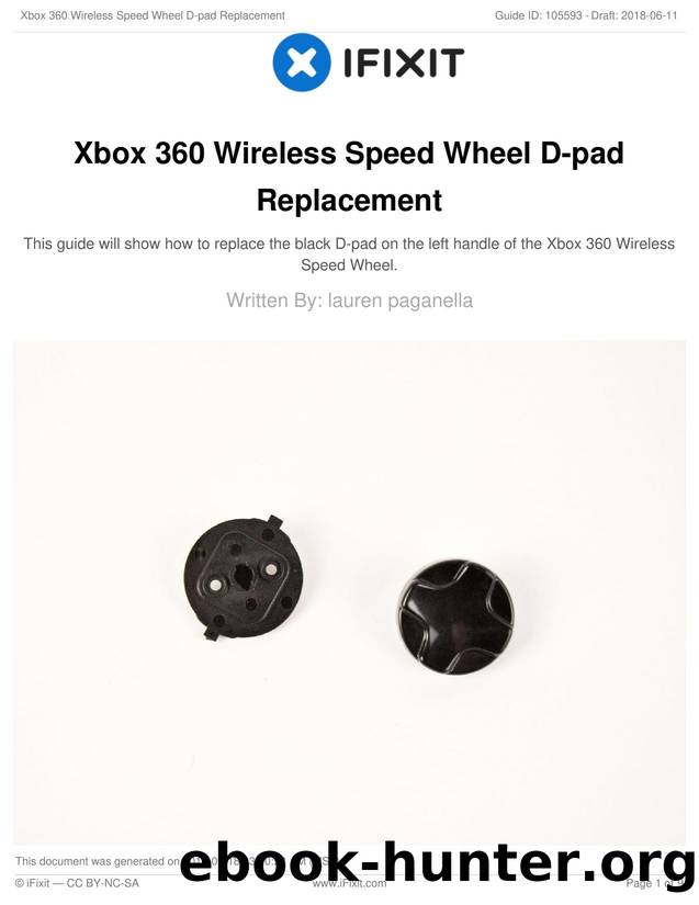 Xbox 360 Wireless Speed Wheel D-pad Replacement by Unknown