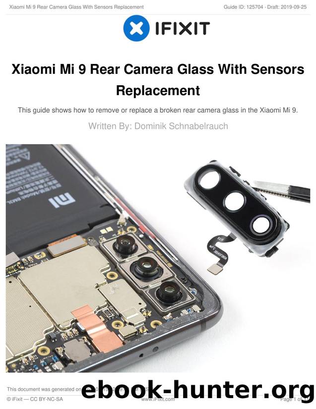 Xiaomi Mi 9 Rear Camera Glass With Sensors Replacement by Unknown