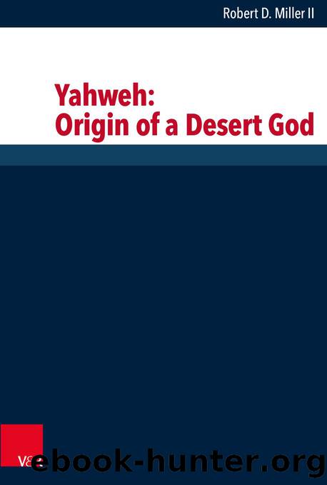 Yahweh Origin of a Desert God (9783666540868) by Unknown