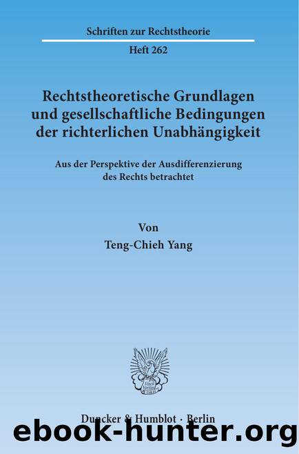 Yang by Schriften zur Rechtstheorie (9783428538645)