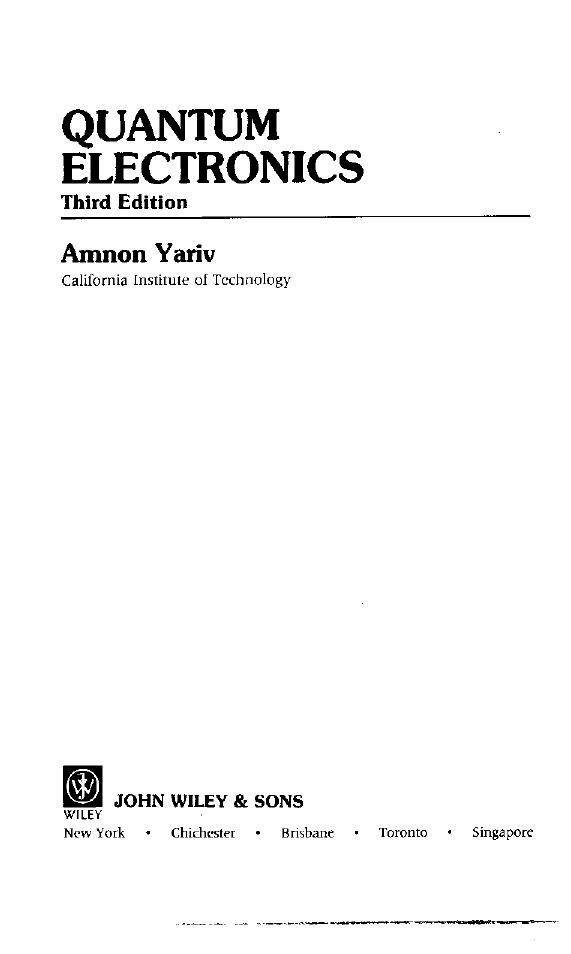 Yariv A. Quantum Electronics (2001)(3-rd)(en)(704s) by Unknown