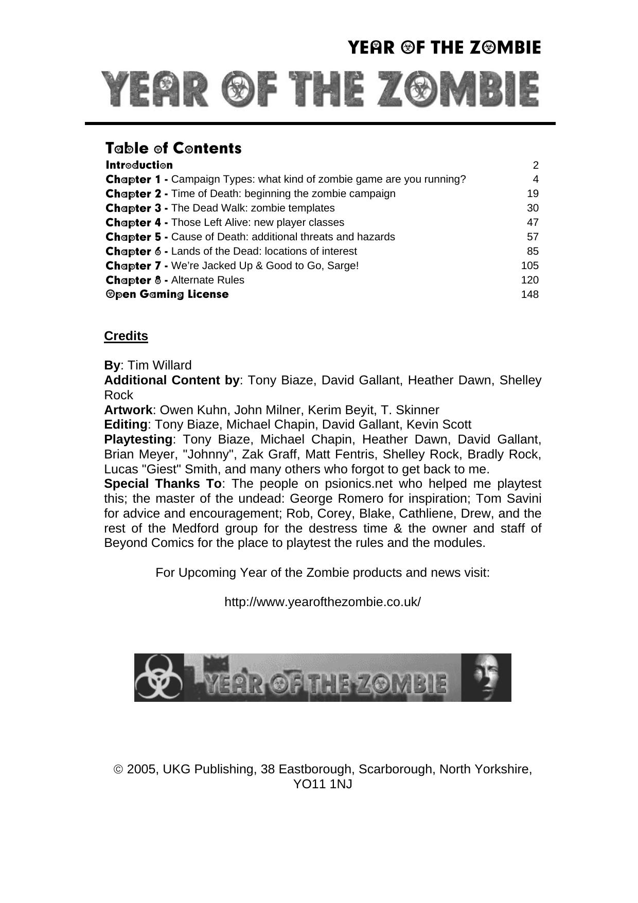 Year of the Zombie by UKG Publishing