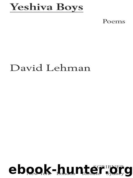 Yeshiva Boys by David Lehman