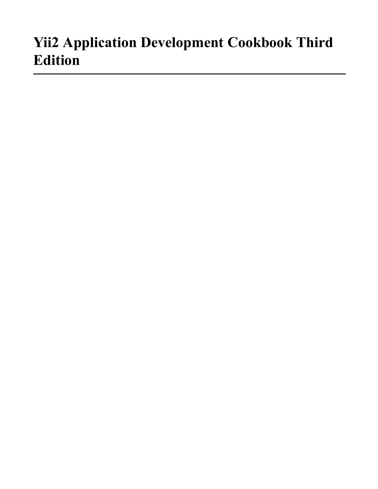 Yii Application Development Cookbook by Andrey Bogdanov Dmitry Eliseev